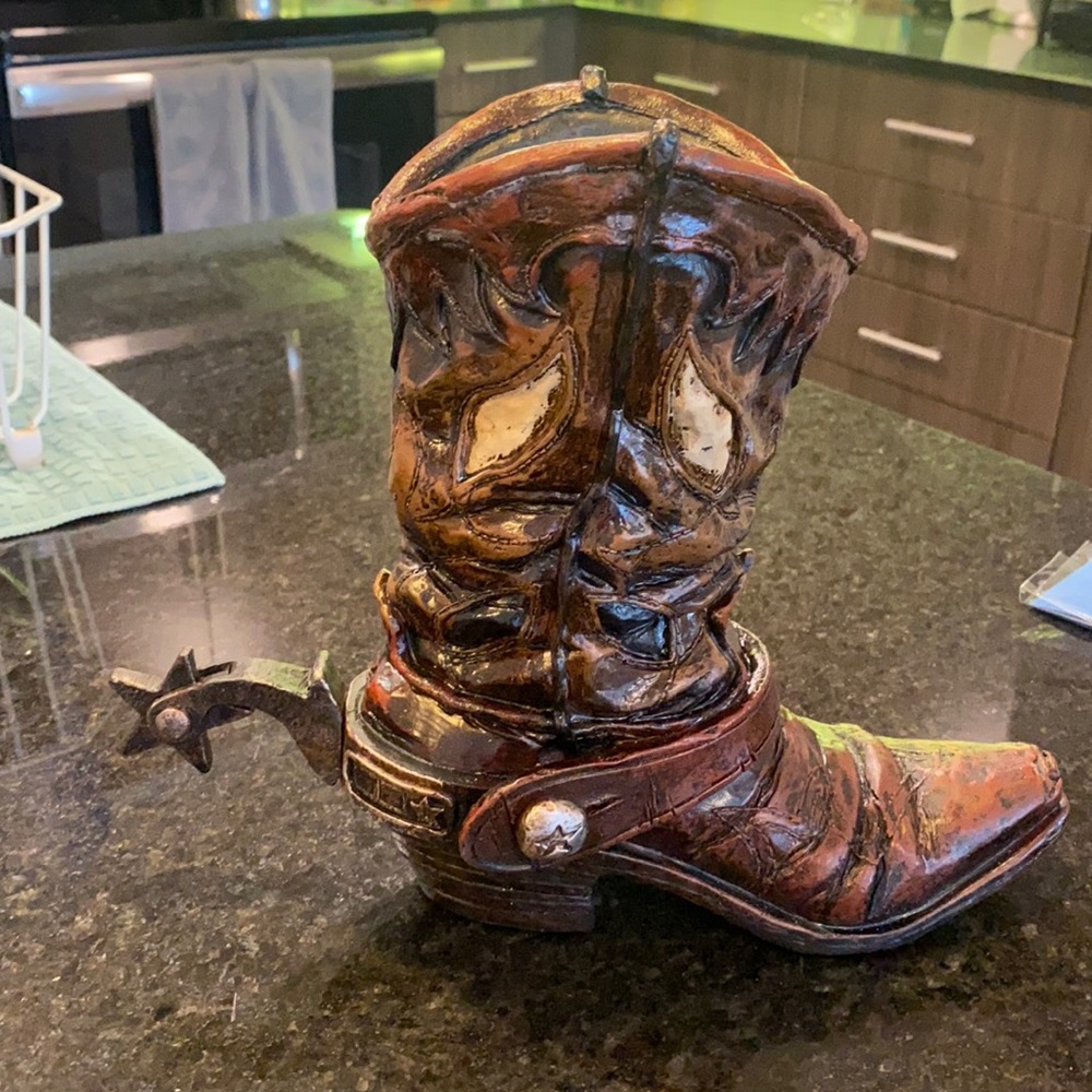 Cowboy Boot Flower Vase